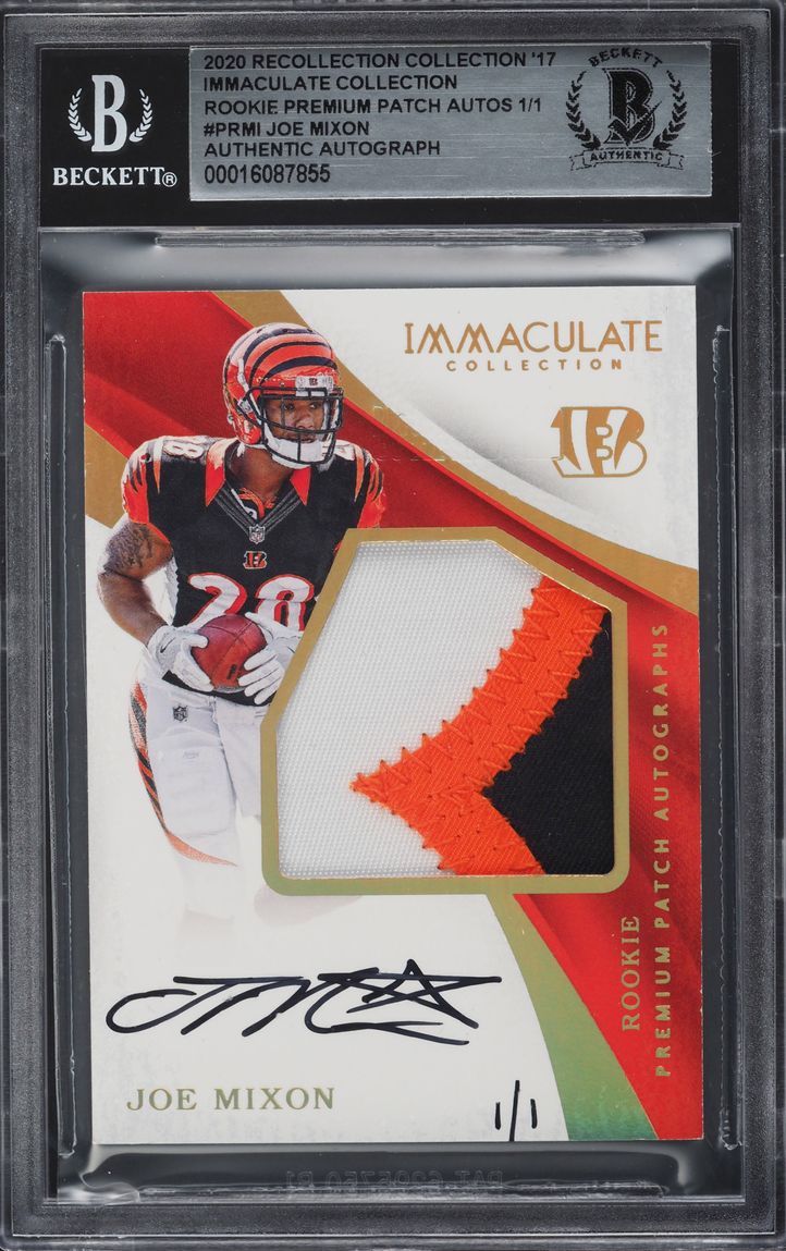 2020 Panini Immaculate Recollection '17 RPA Joe Mixon 1/1 #PRMI