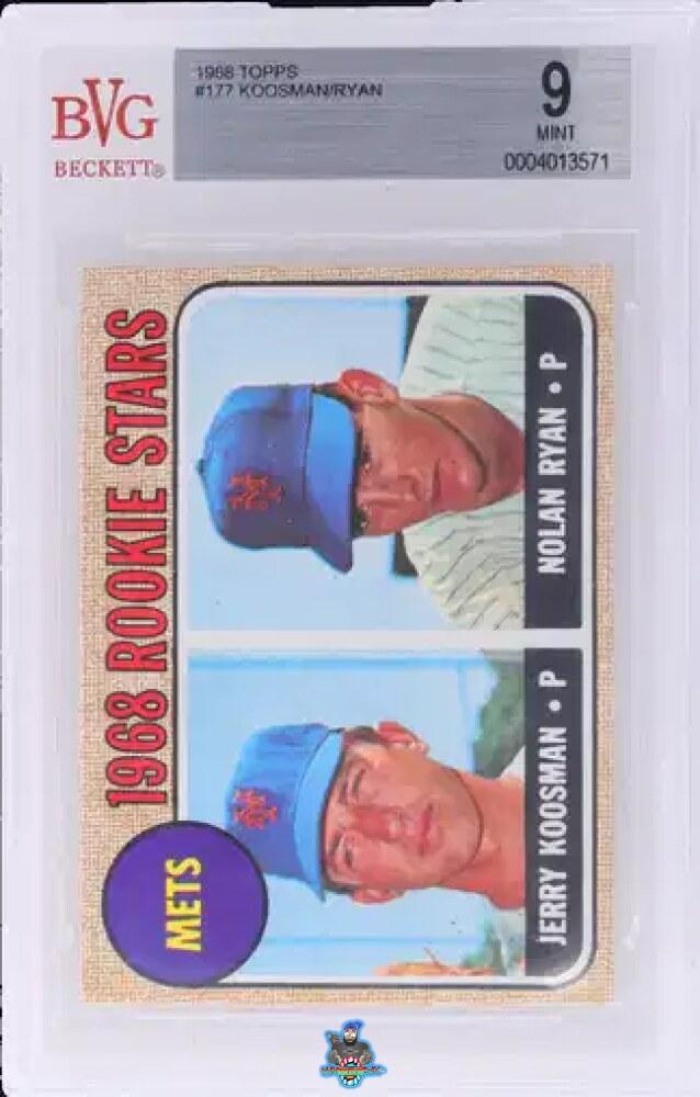 1968 Topps Mets Rookie Stars Jerry Koosman/Nolan Ryan #177
