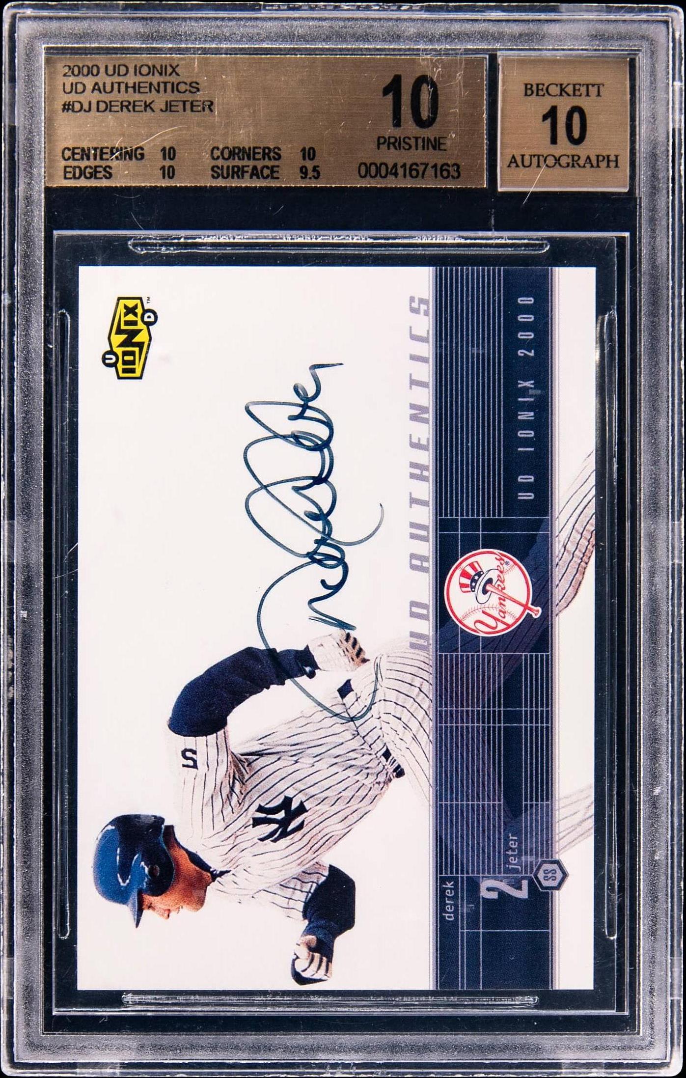 2000 Upper Deck Ionix UD Authentics Autograph Derek Jeter #DJ