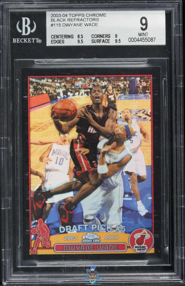2003 Topps Chrome Black Refractor Dwyane Wade #115 /500