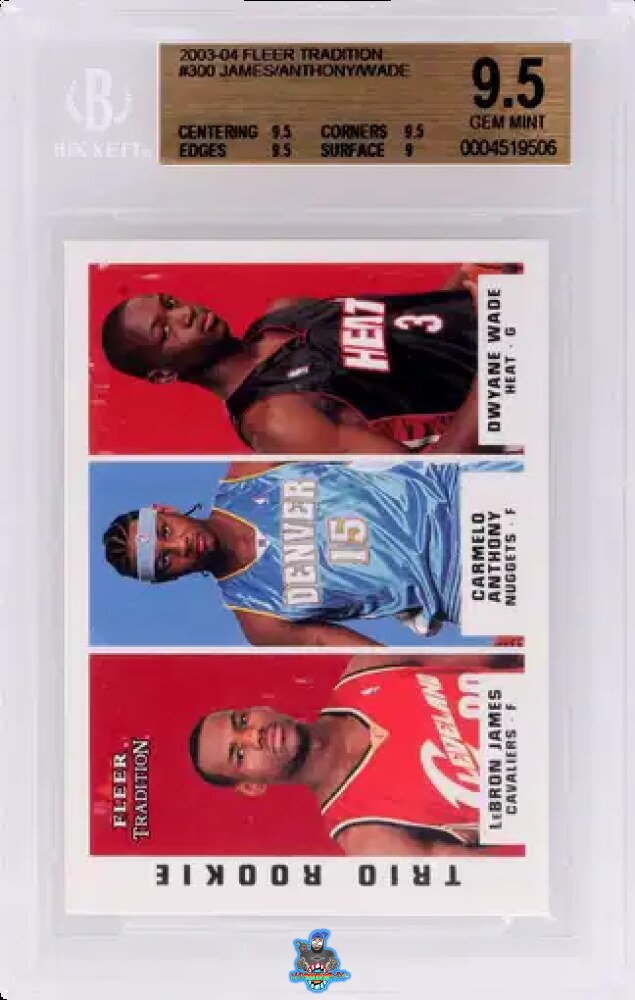 2003 Fleer Tradition Rookie Trio Carmelo Anthony/Dwyane Wade/Lebron James #300