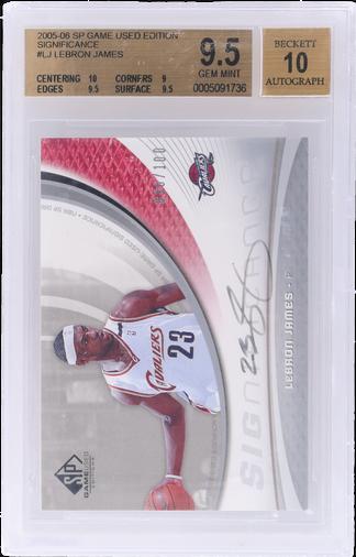 2005 Upper Deck SP Game Used LeBron James Autograph Significance