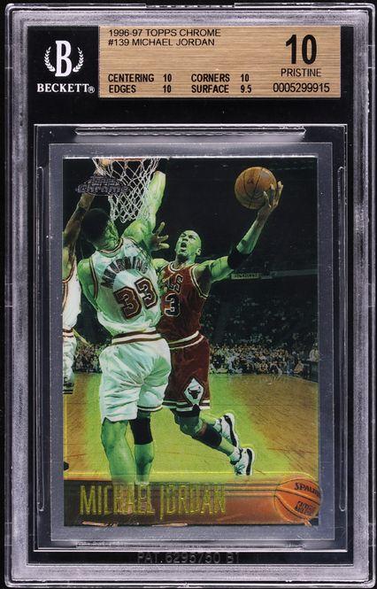 1996 Topps Chrome Michael Jordan #139 BGS 10 PRISTINE