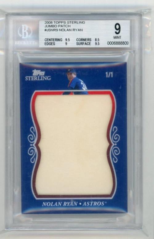 2008 Topps Sterling Jumbo Patch Nolan Ryan #JSNR1 /1