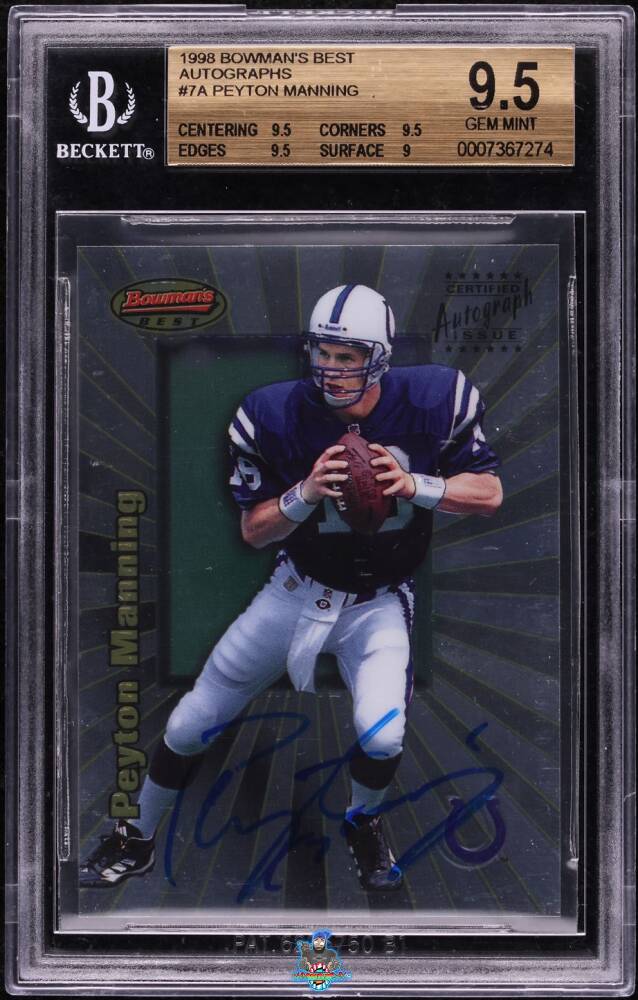 1998 Bowman's Best Autograph Peyton Manning #7A