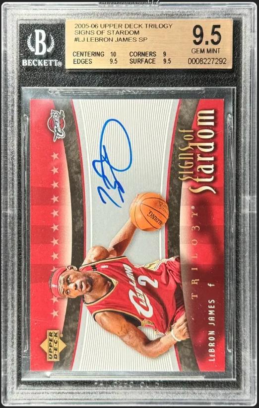 2005 Upper Deck Trilogy Signs of Stardom LeBron James #SS-LJ
