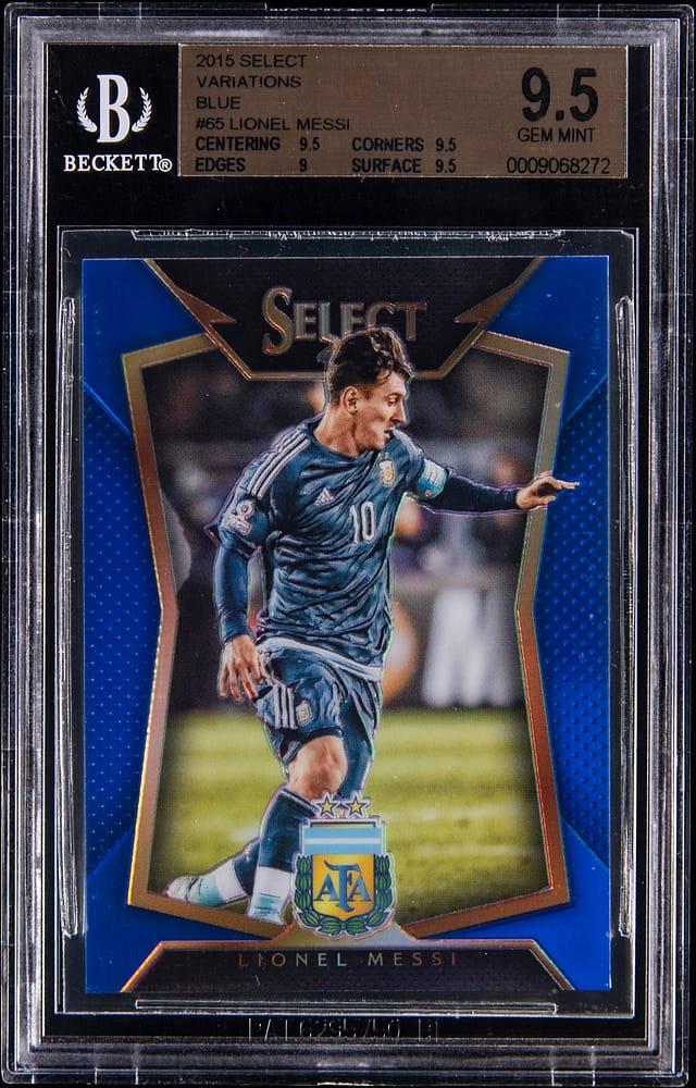 2015-16 Panini Select Variations Blue Prizm #65 Lionel Messi (#239/299) - BGS GEM MINT 9.5