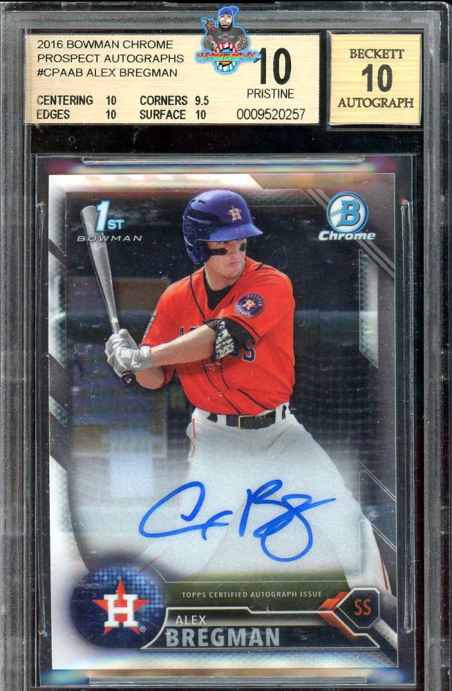 2016 Bowman Chrome Prospect Autograph Alex Bregman #CPAAB