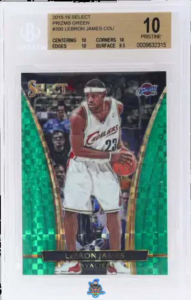 2015 Panini Select Courtside Green Prizm LeBron James #300 /5