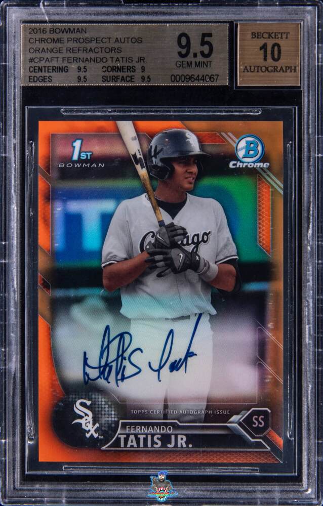 2016 Bowman Chrome Prospect Autograph Orange Refractor Fernando Tatis Jr. #CPAFT /25