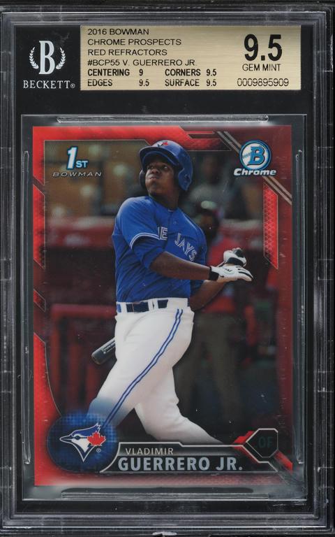 2016 Bowman Chrome Prospect Red Refractor Vladimir Guerrero Jr. #BCP55 /5