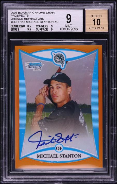 2008 Bowman Draft Chrome Prospect Orange Refractor Giancarlo Stanton #BDPP115 /25