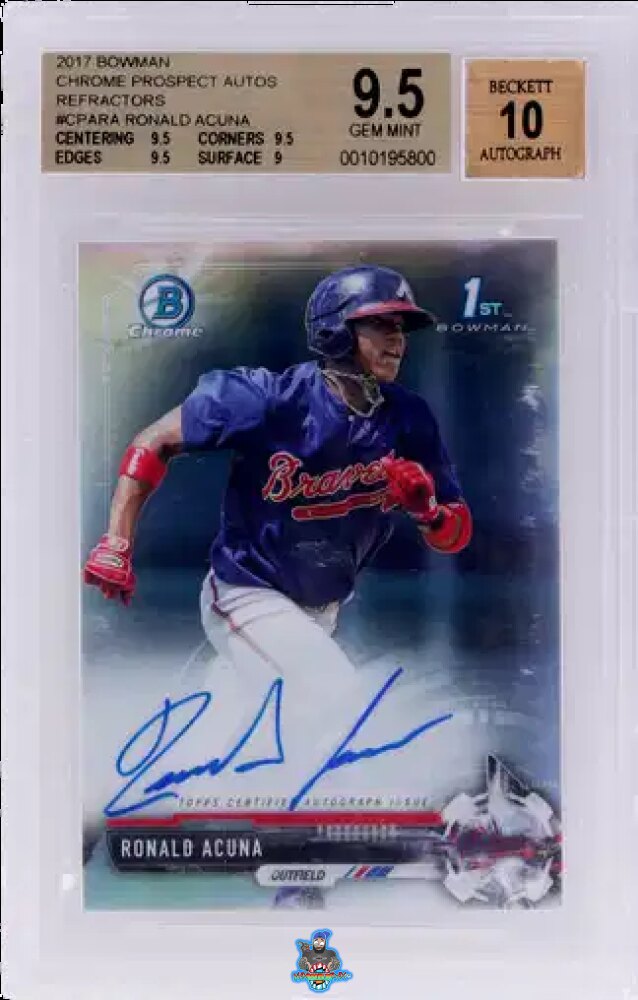 2017 Bowman Chrome Prospect Autograph Refractor Ronald Acuna Jr. #CPARA /499
