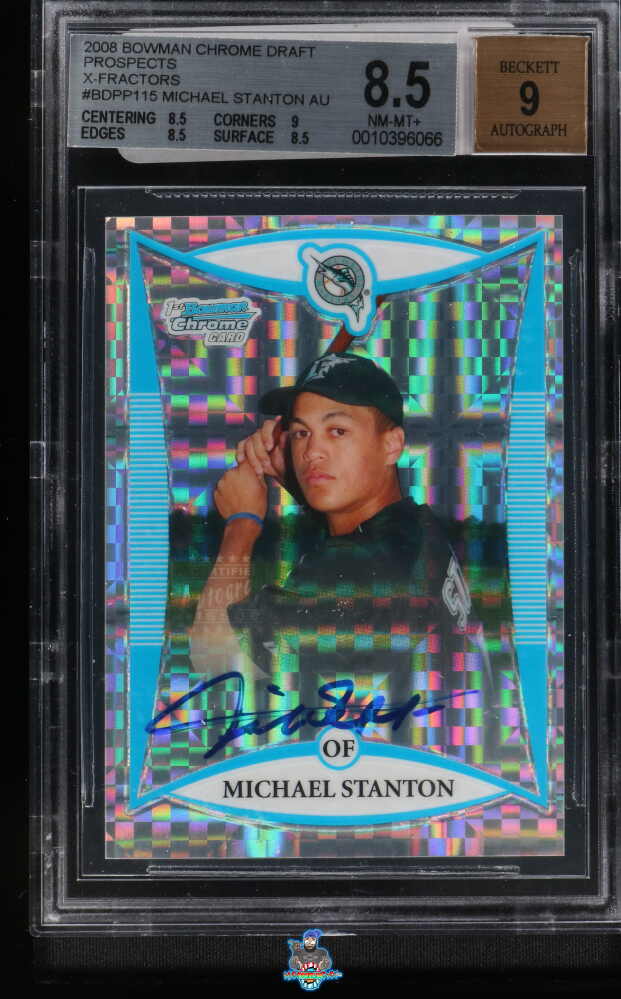 2008 Bowman Draft Chrome Prospect Autograph Xfractor Giancarlo Stanton #BDPP115 /225