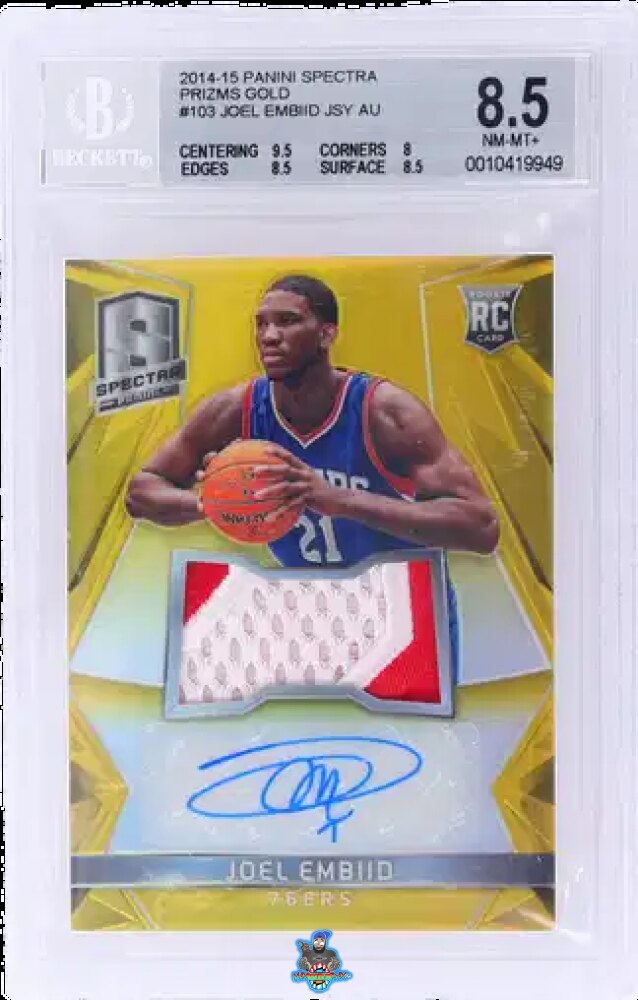 2014 Panini Spectra Gold Prizm Joel Embiid #103 /10