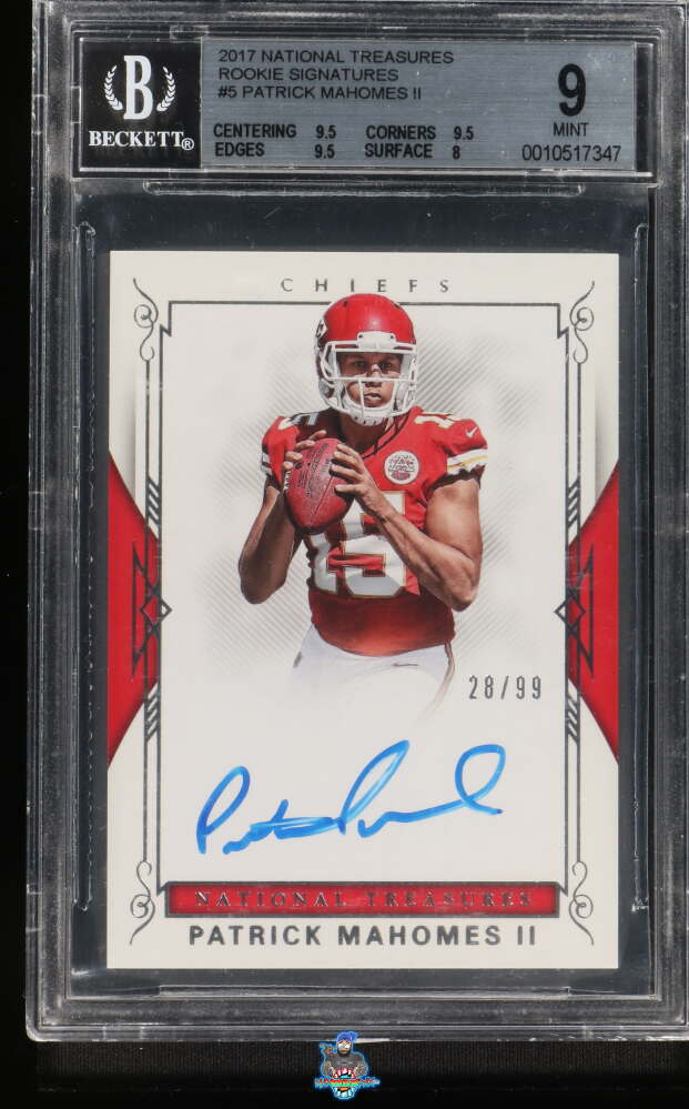 2017 National Treasures Rookie Signature Patrick Mahomes II #5 /99