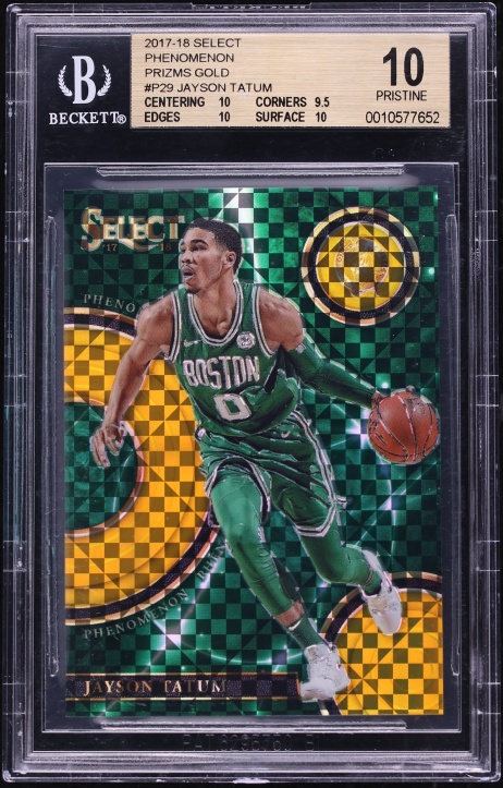 2017 Panini Select Phenomenon Gold Prizm Jayson Tatum #P29 /10