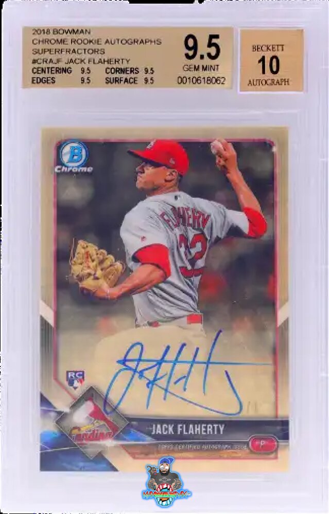 2018 Bowman Chrome Rookie Autograph Superfractor Jack Flaherty #CRAJF /1