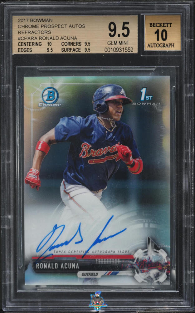 2017 Bowman Chrome Prospect Autograph Refractor Ronald Acuna Jr. #CPARA /499