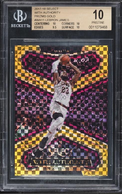 2017 Panini Select With Authority Gold Prizm LeBron James #WA11 /10
