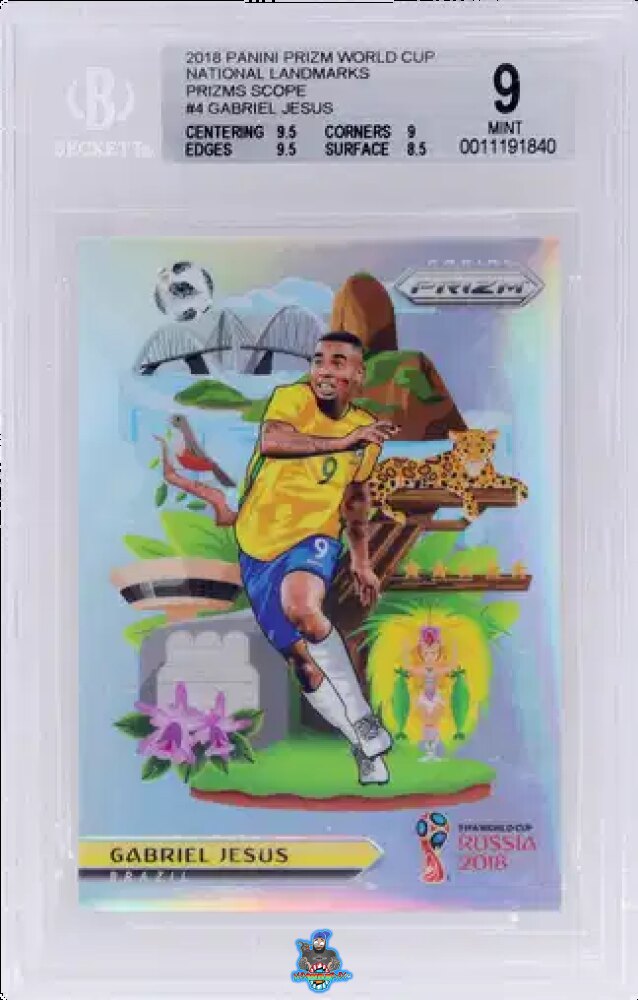 2018 Panini Prizm World Cup National Landmarks Scope Prizm Gabriel Jesus #NL-4 /1
