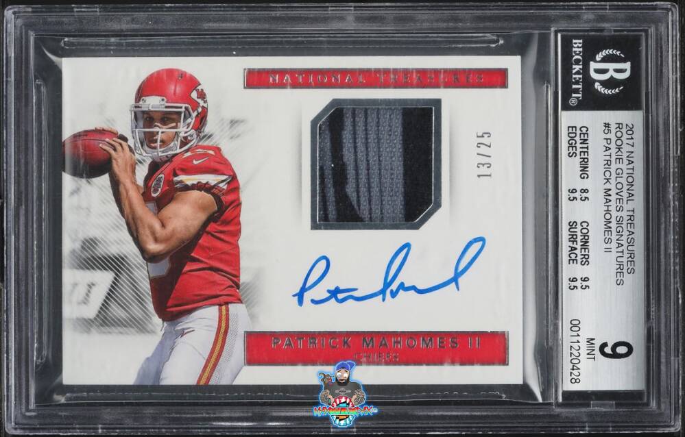 2017 National Treasures Rookie Glove Signature Patrick Mahomes II #RG-2PM /25