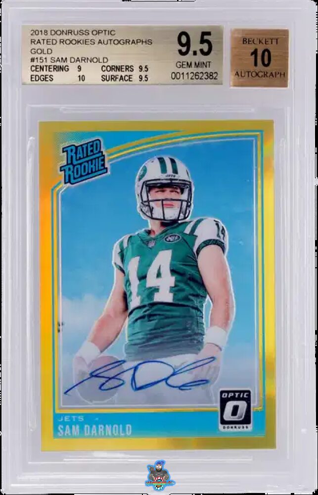 2018 Donruss Optic Rated Rookie Autograph Gold Sam Darnold #151 /10