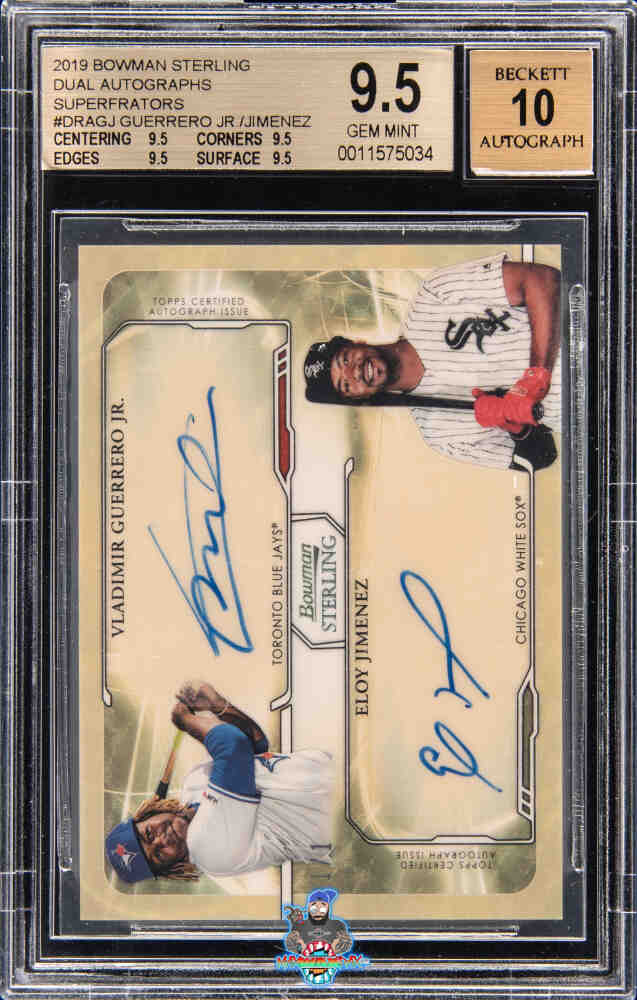 2019 Bowman Sterling Dual Autographs Superfractor Eloy Jimenez/Vladimir Guerrero Jr. #DRAGJ /1