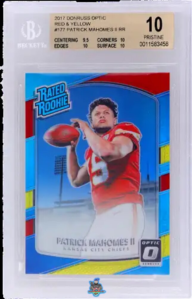 2017 Donruss Optic Rated Rookie Red and Yellow Patrick Mahomes II #177