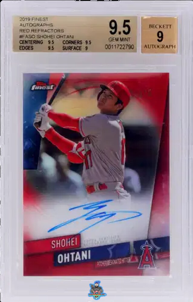 2019 Finest Autograph Red Refractor Shohei Ohtani #FASO /5