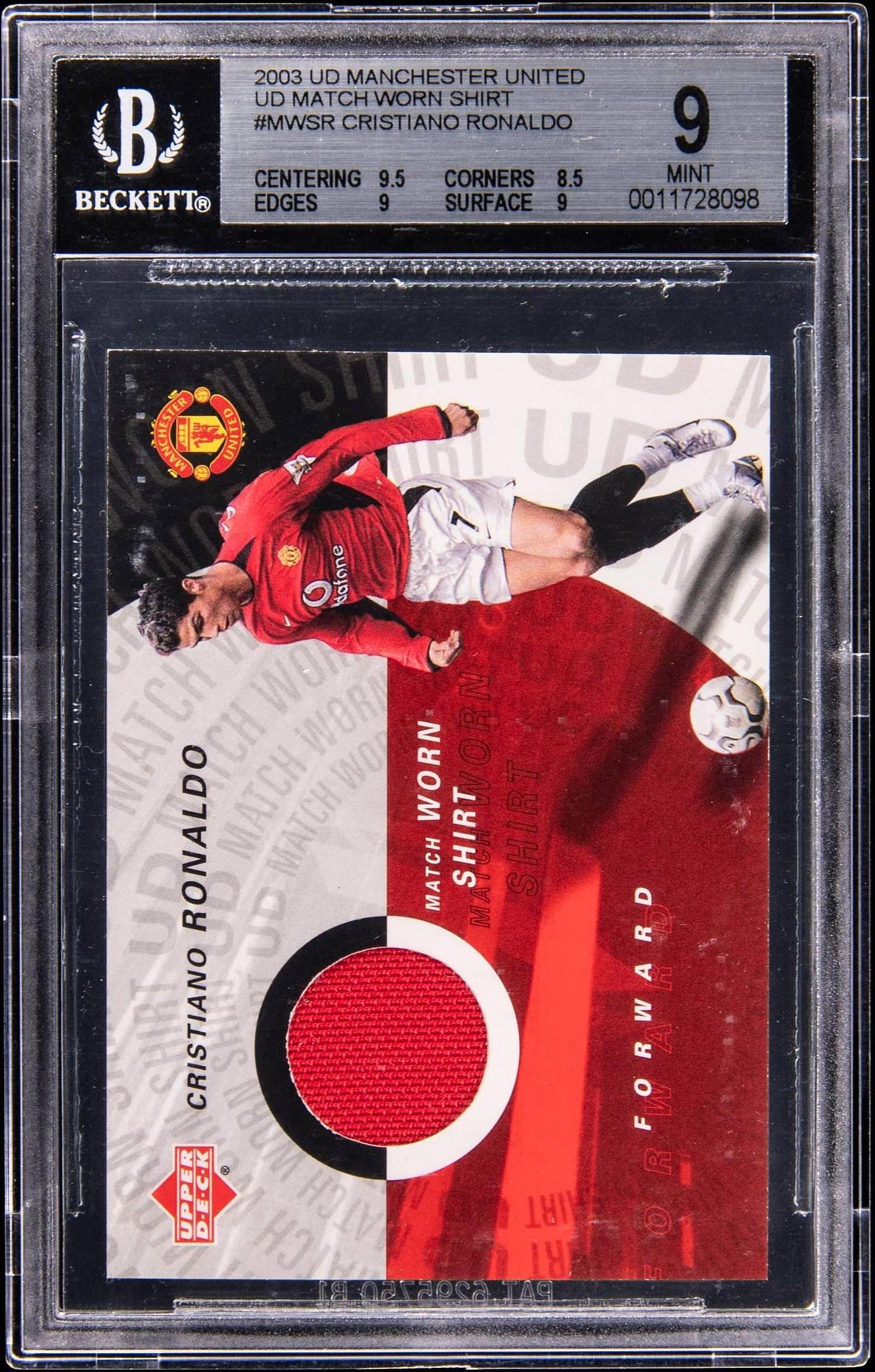 2003 Upper Deck Manchester United UD Match Worn Shirt Cristiano Ronaldo #MWSR
