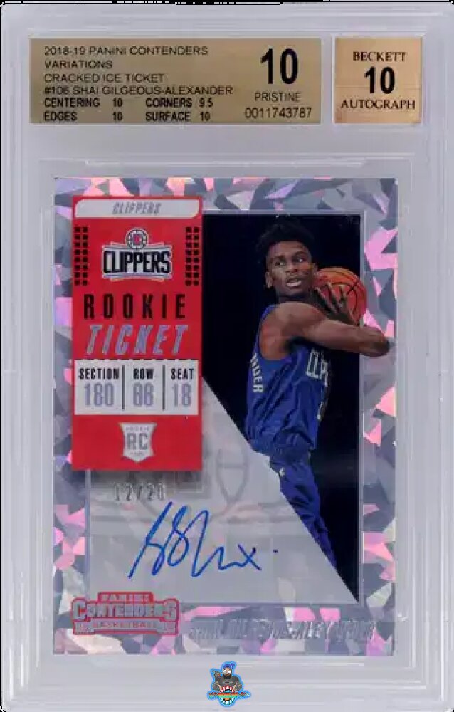 2018 Panini Contenders Ball High Variation Rookie Ticket Cracked Ice Shai Gilgeous-Alexander #106 /20
