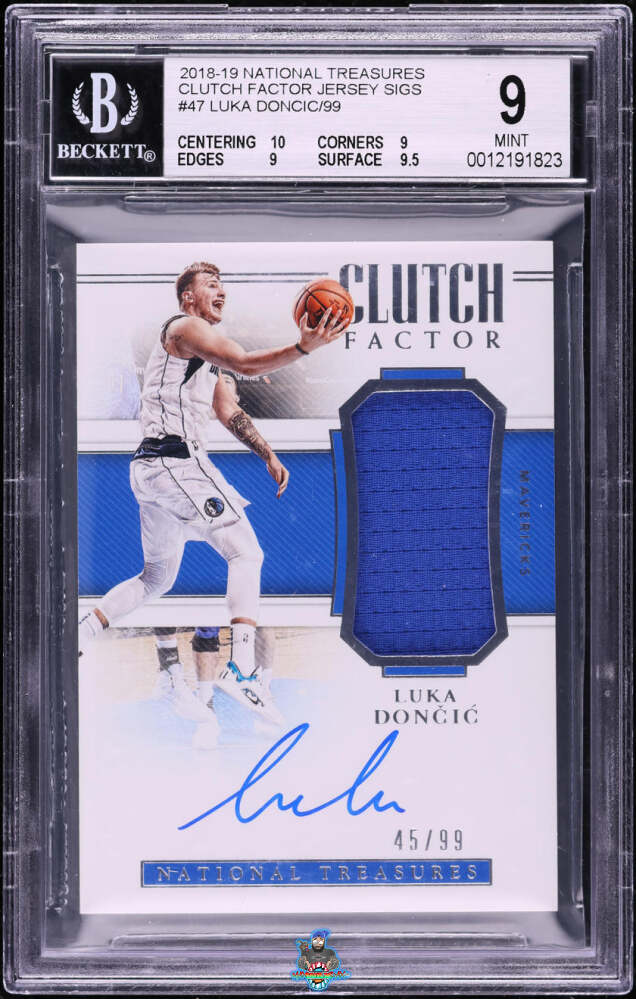 2018 National Treasures Clutch Factor Jersey Signature Luka Doncic #CF-LDC /99