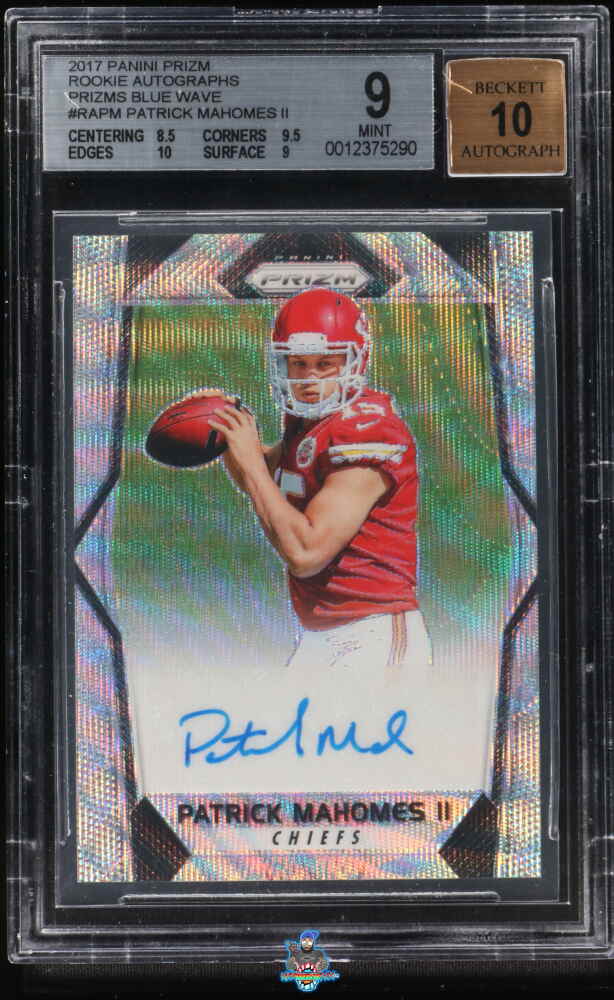 2017 Panini Prizm Rookie Autograph Blue Wave Prizm Patrick Mahomes II #RAPM /149