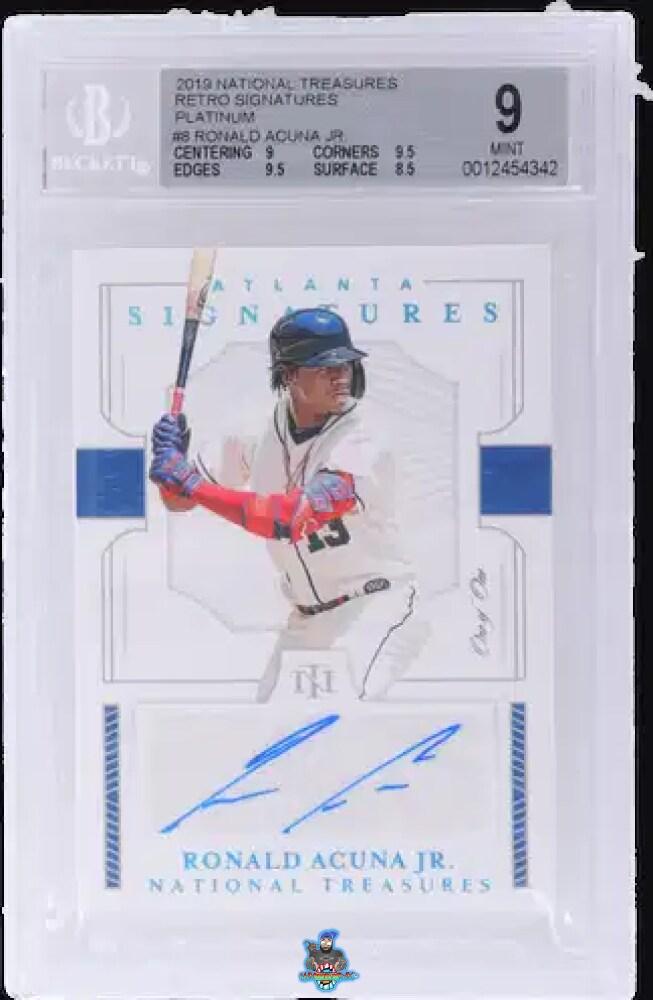 2019 National Treasures Retro Signature Platinum Ronald Acuna Jr. #SRA /1