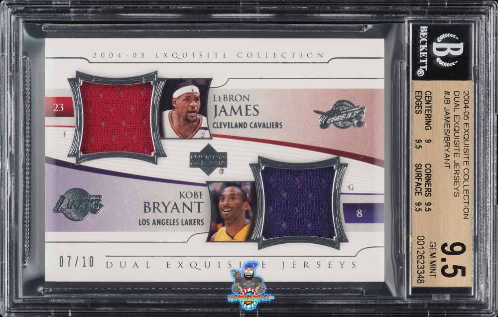 2004 Exquisite Collection Dual Jersey Kobe Bryant/Lebron James #JB /10