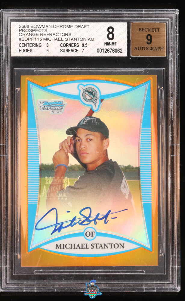 2008 Bowman Draft Chrome Prospect Orange Refractor Giancarlo Stanton #BDPP115 /25