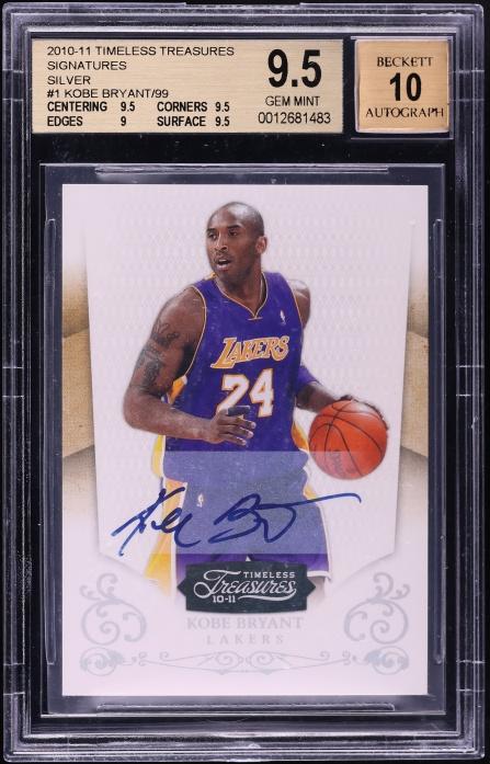 2010 Panini Timeless Treasures Signature Silver Kobe Bryant #1 /99