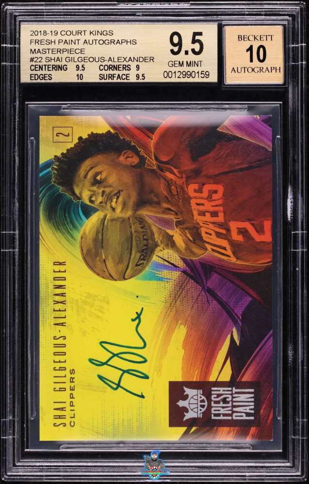 2018 Panini Court Kings Fresh Paint Autographs Masterpiece Shai Gilgeous-Alexander #22 /1