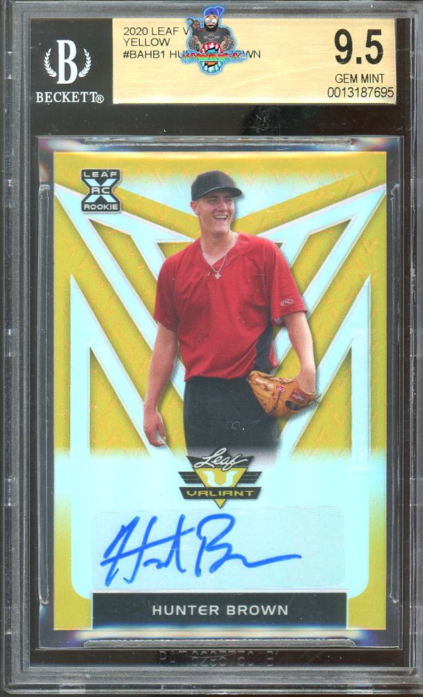 2020 Leaf Valiant Autograph Yellow Hunter Brown #BAHB1 /10