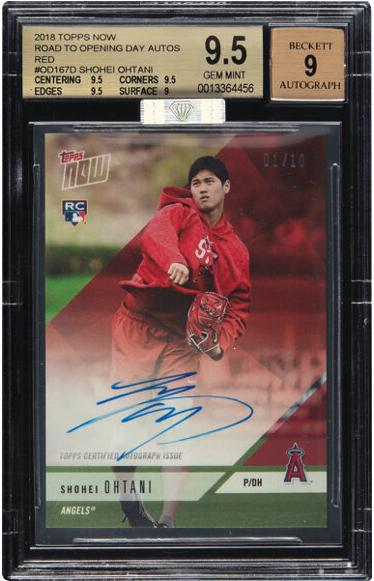 2018 Topps Now Road To Opening Day Autographs Red Shohei Ohtani #OD167D /10