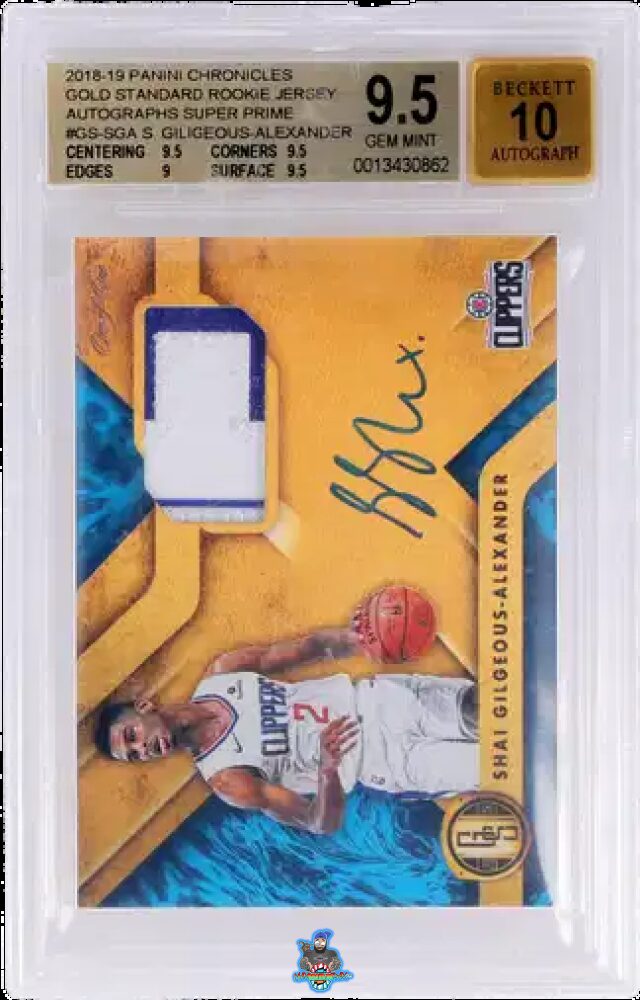 2018 Panini Chronicles Gold Standard Rookie Jersey Autographs Super Prime Shai Gilgeous-Alexander #GS-SGA