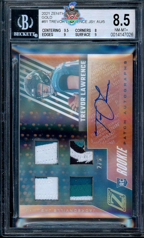 2021 Zenith Rookie Patch Autograph Gold Trevor Lawrence #81 /5