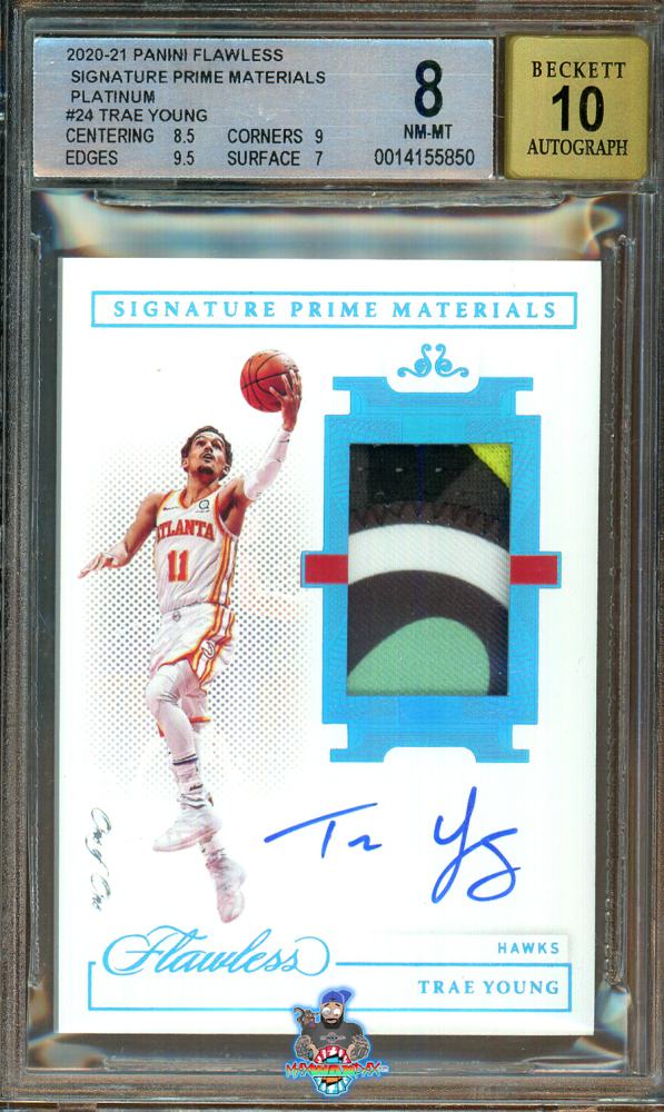 2020 Panini Flawless Signature Prime Materials Platinum Trae Young #24 /1