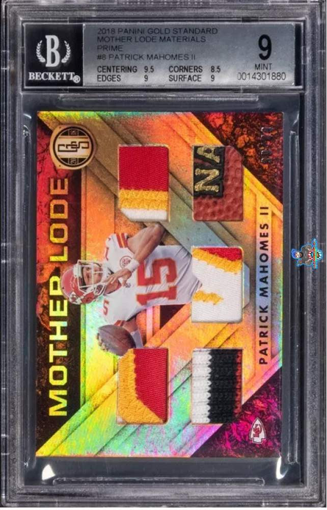 2018 Panini Gold Standard Mother Lode Material Prime Patrick Mahomes II #8 /49