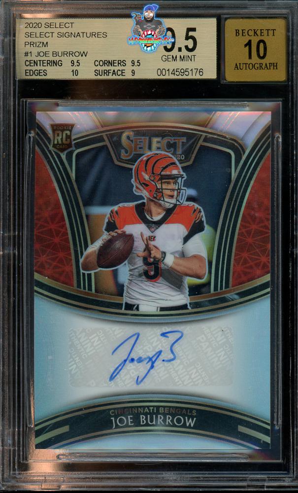 2020 Panini Select Signature Prizm Joe Burrow #1