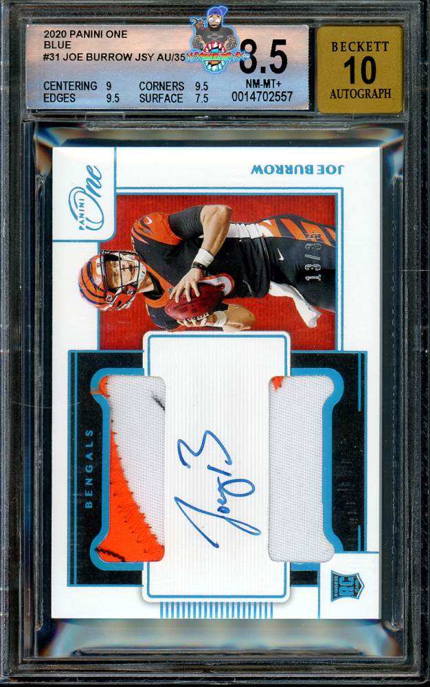 2020 Panini One Blue Joe Burrow #31 /35