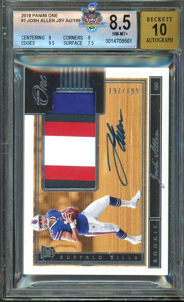 2018 Panini One Rookie Patch Autograph Josh Allen #1 /199