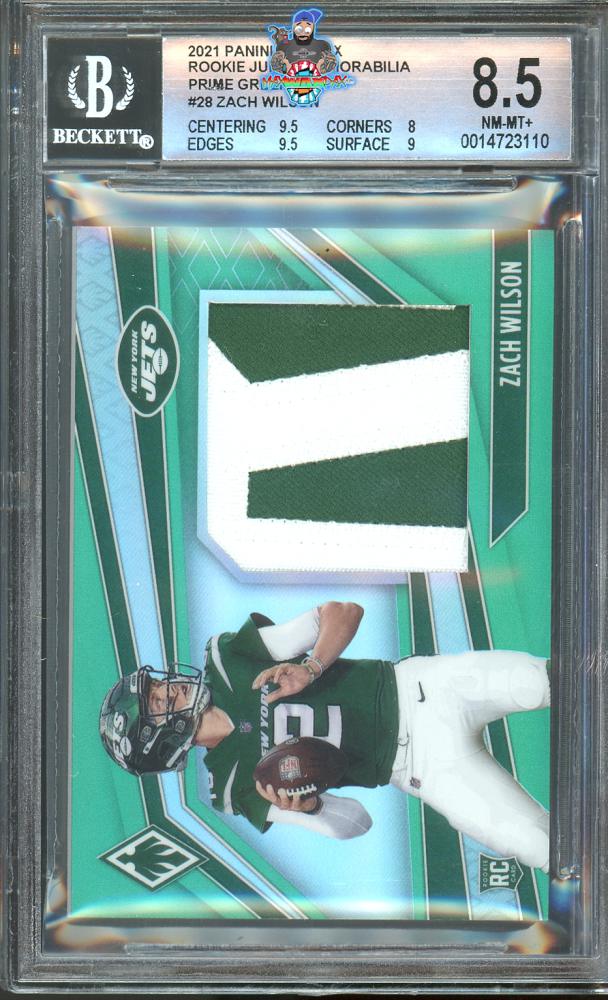 2021 Panini Phoenix Rookie Jumbo Memorabilia Prime Green Zach Wilson #28 /10