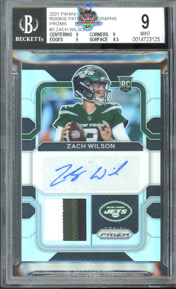 2021 Panini Prizm Rookie Patch Autograph Silver Prizm Zach Wilson #2 /99